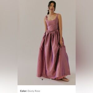 Free People Louise New York Dusty Rose Maxi Dress